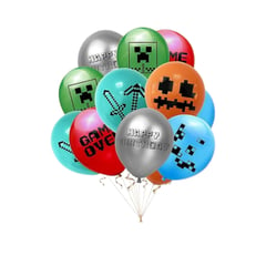 GENERICO - Set Globos y Banderin Minecraft