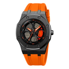 SKMEI - Reloj 2359 Giratorio Naranja correa silicona