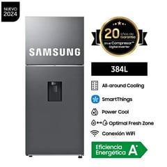 SAMSUNG - Refrigeradora 384L Top Mount Freezer CDisp RT38DG6730S9 Silver