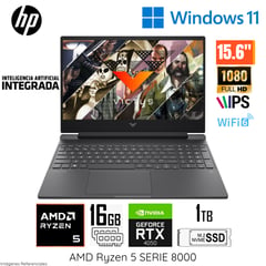 Laptop Gamer Victus 15-FB2021LA Ryzen 5 8645HS 16GB RAM DDR5 1TB SSD RTX 4050 15.6" FHD Win 11