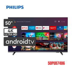 PHILIPS - Televisor 50 UHD 4K Smart Tv Android 50PUD7406