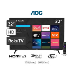 AOC - Televisor 32 HD Smart TV ROKU 32S5135