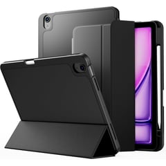 GENERICO - Funda Smart Case Para iPad Air 11" 2024 Chip M2 6ta Generación - NEGRO