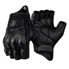 MOTOWOLF - GUANTES PARA MOTO CUERO NATURAL SIN DEDOS