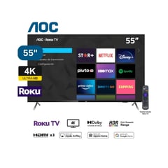 AOC - Televisor Led 55 UHD 4K Smart Tv 55U6295