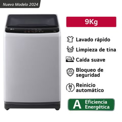 LG - Lavadora Lavado Rápido Carga Superior 9 Kg WT9GL