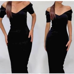 GENERICO - Vestido Rip Casual Cuello Abierto Chic Tcl-20 Color Negro