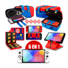 GENERICO - Superkit De Viaje Overol Compatible Nintendo Switch Oled 6 En 1