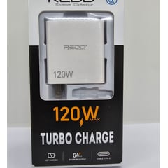 GENERICO - CARGADOR DE CELULAR REDD 120W BLANCO TYPE-C