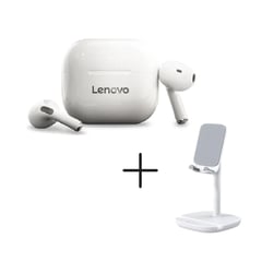 LENOVO - Audífonos Bluetooth LP40 Blanco Más Soporte Para Celular Yoobao