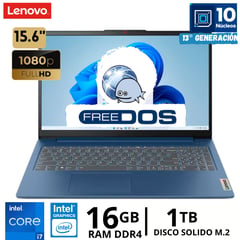 LENOVO - Laptop IdeaPad Slim 3 Core I7- 13620H 15,6"Fhd, Ram 16Gb, Ssd 1Tb, Free Dos