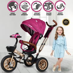 VOYAGE - Triciclo Guiador para Niños «TRI JOURNEY» Fucsia