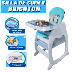 BABY HAPPY - Silla de Comer para Bebe Carpeta + Pleygo y Plato Silicona