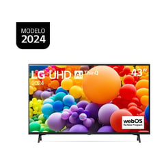 LG - Televisor 43" Smart 4K Alpha 5 Gen 7 43UT7300PSA - Negro