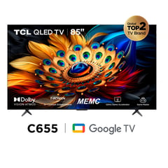 TCL - Televisor 85 Google Tv QLED 4K Ultra HD Smart Tv 85c655