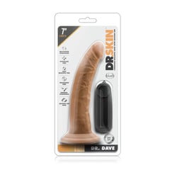 BLUSH - Consolador Dildo Vibrador Realista Dr Dave 19cm Ø 3,8 cm Ventosa