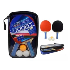 GENERICO - Raqueta De Ping Pong+ Malla + Estuche + pelota