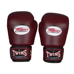 TWINS SPECIAL - Guantes Muay Thai y Boxeo- Guinda - Cuero 14oz