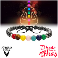 JOYERIA FENIX - Pulsera 7 Chakras Piedras Naturales - Joyería Fenix