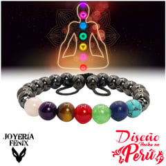 JOYERIA FENIX - Pulsera 7 Chakras Piedras Naturales - Joyería Fenix