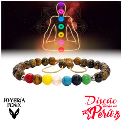 JOYERIA FENIX - Pulsera 7 Chakras Piedras Naturales - Joyería Fenix