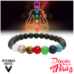 JOYERIA FENIX - Pulsera 7 Chakras Piedras Naturales - Joyería Fenix