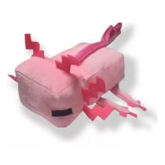 GENERICO - Peluche Ajolote Rosado Minecraft 35cm