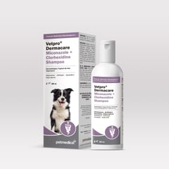 AGROVET - SHAMPOO PARA PERROS Y GATOS VETPRO DERMACARE MICONAZOLE X 200ML