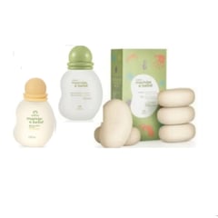 NATURA - 2 colonias 100ml + caja de jabones mama y bebe