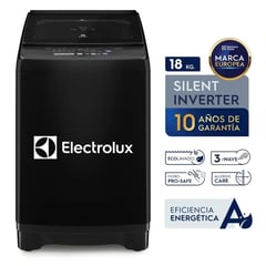 ELECTROLUX - Lavadora Carga Superior 18 Kilos Inverter Negro EWIP18F2XSWB (Nuevo)