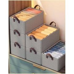 GENERICO - 4 Pcs Sistema de Organización de Ropa Plegable con Tapa y Divisiones