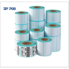 RP POS - Rollos 10unds etiquetas adhesivas térmica 50x25mm