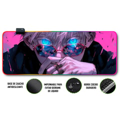 GENERICO - Mouse pad gamer antideslizante con luz rgb de 80x30 GOJO