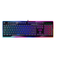 MICRONICS - Teclado Gamer Semi Mecánico Fisher Luces Rgb