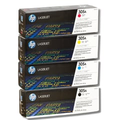 HP - Kit Toner 305A Cyan CE411A, Magenta CE413 Amarillo, Negro - Pack