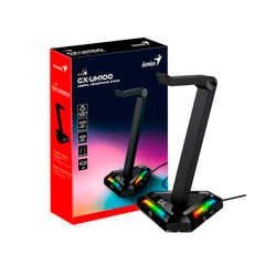 GENIUS - BASE GX AUDIFONO GX-UH100 USB 2-PORT USB-A 2-PORT USB-C RGB BLK