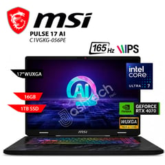 MSI - LAPTOP Pulse 17 AI C1VGKG-INTEL CORE I7 155H, 16GB, SSD 1TB, RTX 4070 8GB, 17" FHD, W11