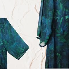 SENSA SILK - Capa kimono mujer gasa estampada