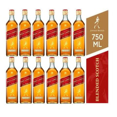 JOHNNIE WALKER - Whisky Red Label Botella 750 ml - 12 UND