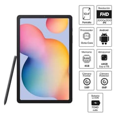 SAMSUNG - Tablet Galaxy Tab S6 Lite 104 128GB 4GB RAM SM-P620NZAEPEO Grafito 2024 S PEN