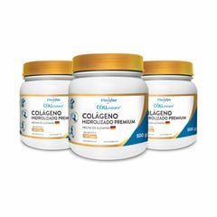 VISCOFAN COLLINSTANT - Colageno Hidrolizado Premium Viscofan COLLinstant® 500gr x 3 ALEMAN 100% Puro