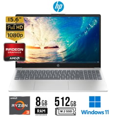 HP - Laptop 15-FC0068LA 15,6" FHD Ryzen 3 7320U 8GB 512GB SSD W11