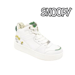 SNOOPY - Zapatillas Botín Urbanas Blancas Mujer