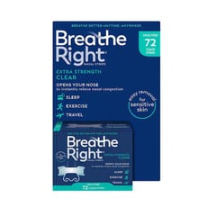 GENERICO - BANDAS NASALES ANTIRONQUIDOS Breathe Right Piel sensible - 72 Tiras