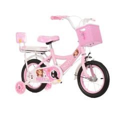 GENERICO - Bicicleta Para Niña Infantil Kids Aro 12 Doble Asiento Rosa