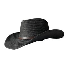 KAST PE - Sombrero Vaquero de Paja Country - Negro