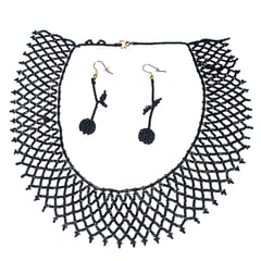 GENERICO - Conjunto de collar y arete MAYA NEGRO