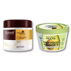 GARNIER - Mascarilla Colágeno Karsell + Mascarilla Aguacate - Fructis