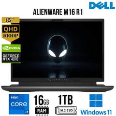 Laptop Alienware m16 R1, 16" LED QHD+WVA, Intel i7-13700HX, Ram 16GB, SSD 1TB, RTX 4070, Win 11