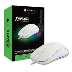 ANTRYX - MOUSE GAMER DPI 12400 CHROME STORM KURTANA WHITE RGB AGM-6200W